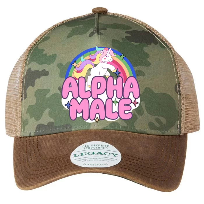 Alpha Male Unicorn Rainbow Legacy Tie Dye Trucker Hat