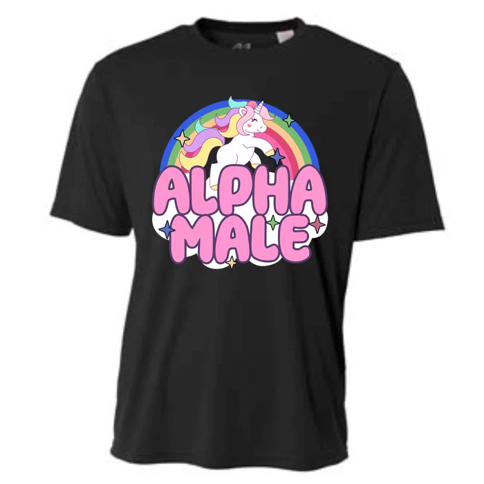 Alpha Male Unicorn Rainbow Cooling Performance Crew T-Shirt