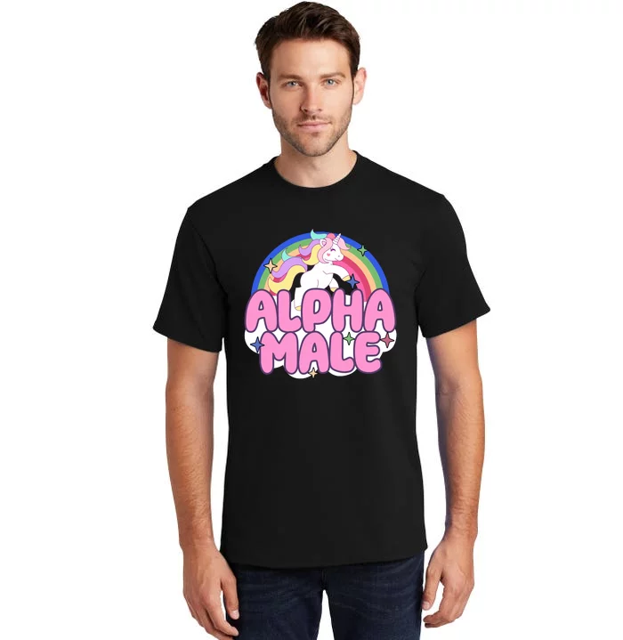 Alpha Male Unicorn Rainbow Tall T-Shirt