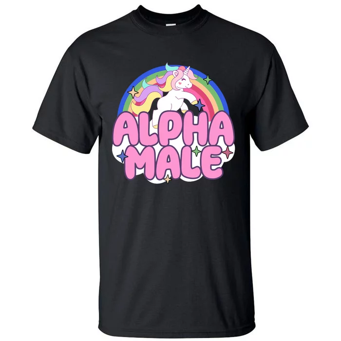 Alpha Male Unicorn Rainbow Tall T-Shirt