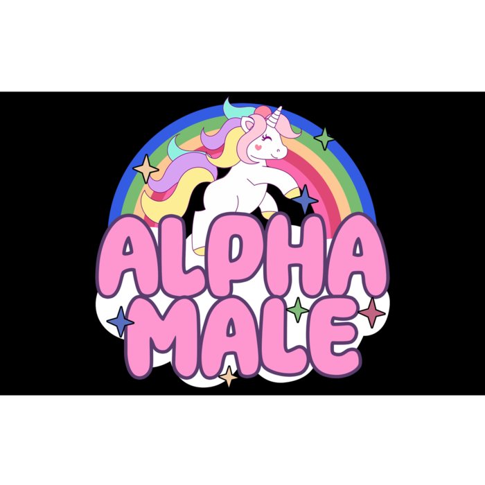 Alpha Male Unicorn Rainbow Bumper Sticker