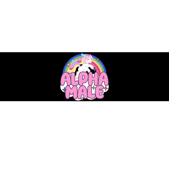 Alpha Male Unicorn Rainbow Bumper Sticker