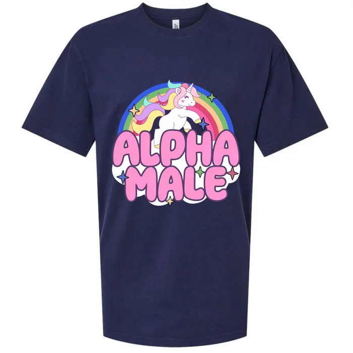 Alpha Male Unicorn Rainbow Sueded Cloud Jersey T-Shirt