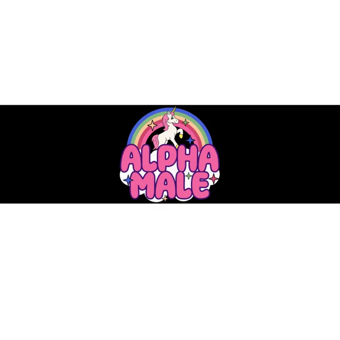 Alpha Male Unicorn Funny Sarcastic Ironic Weird Humor Bumper Sticker