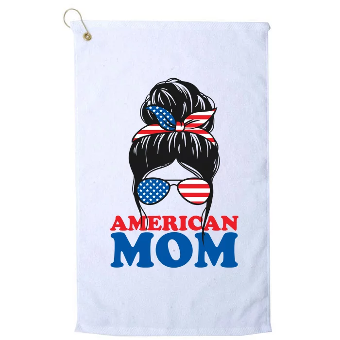 American Mom Usa Hair Bun Platinum Collection Golf Towel