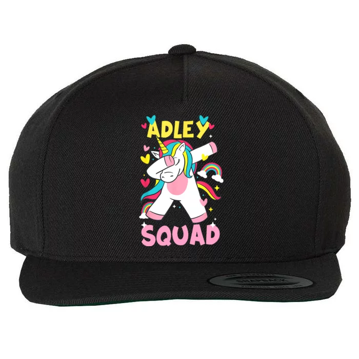 Adley Merch Unicorn Design Wool Snapback Cap