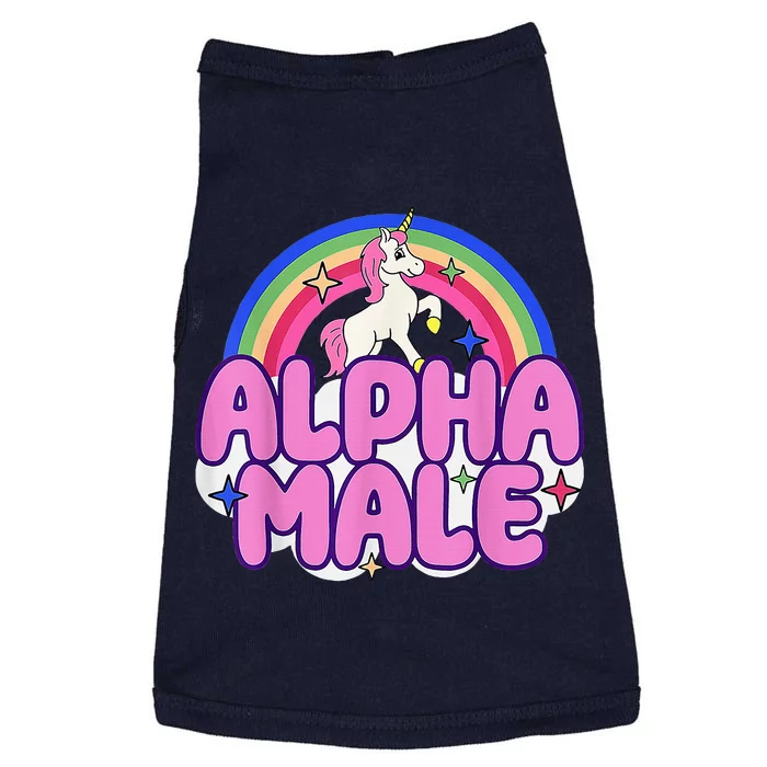 Alpha Male Unicorn Funny Sarcastic Ironic Weird Humor Doggie Tank