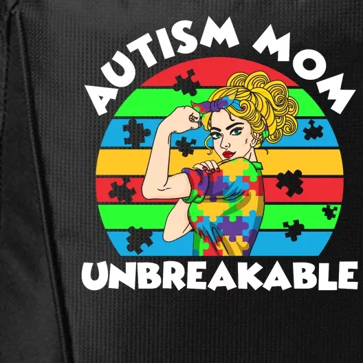 Autism Mom Unbreakable City Backpack