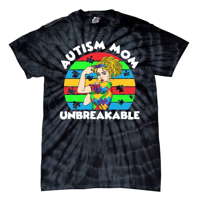 Autism Mom Unbreakable Tie-Dye T-Shirt