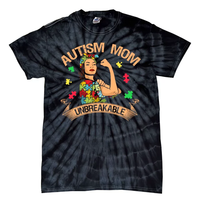 Autism Mom Unbreakable Tie-Dye T-Shirt