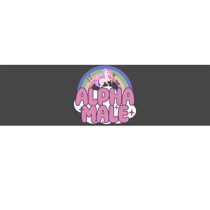 Alpha Male Unicorn Rainbow Funny Bumper Sticker