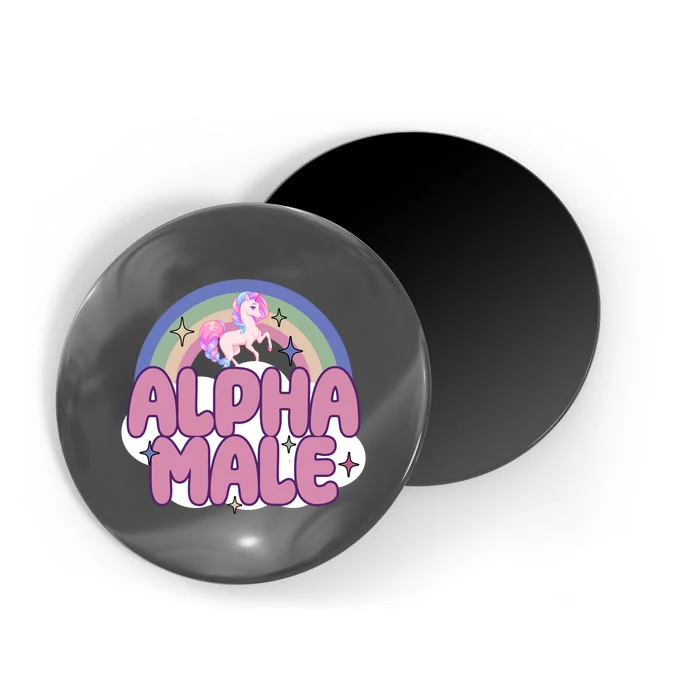 Alpha Male Unicorn Rainbow Funny Magnet