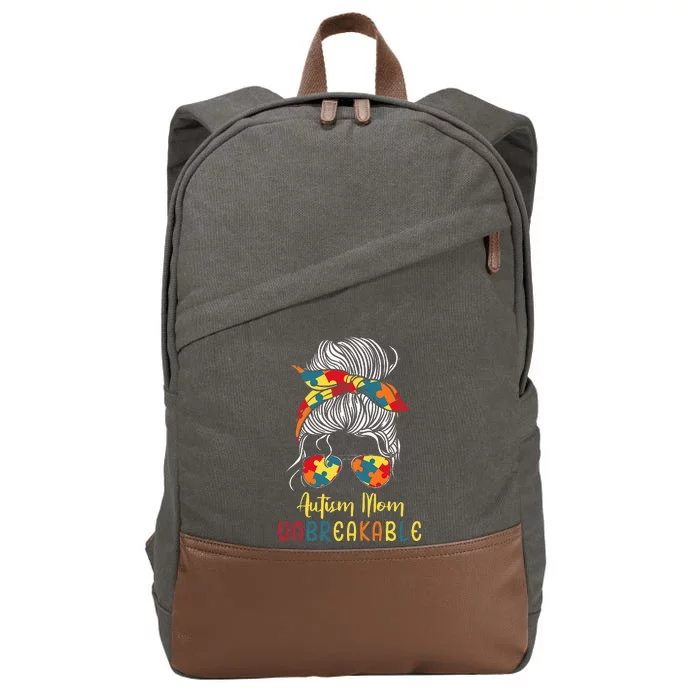 Autism Mom Unbreakable Autism Awareness & Support Cotton Canvas Backpack