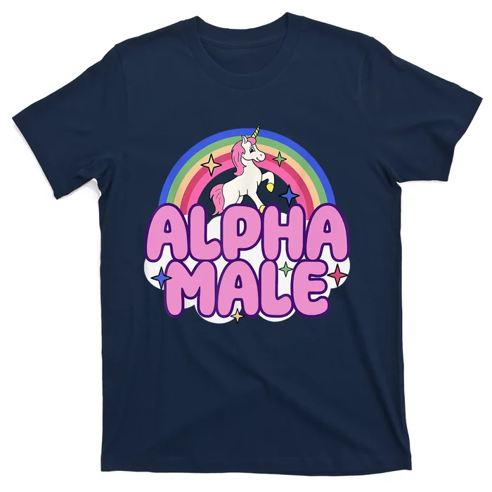 Alpha Male Unicorn Funny Sarcastic Ironic Weird Humor T-Shirt