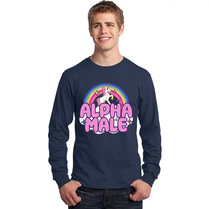 Alpha Male Unicorn Funny Sarcastic Ironic Weird Humor Tall Long Sleeve T-Shirt