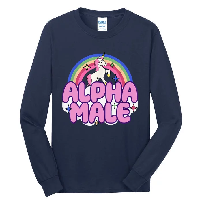 Alpha Male Unicorn Funny Sarcastic Ironic Weird Humor Tall Long Sleeve T-Shirt