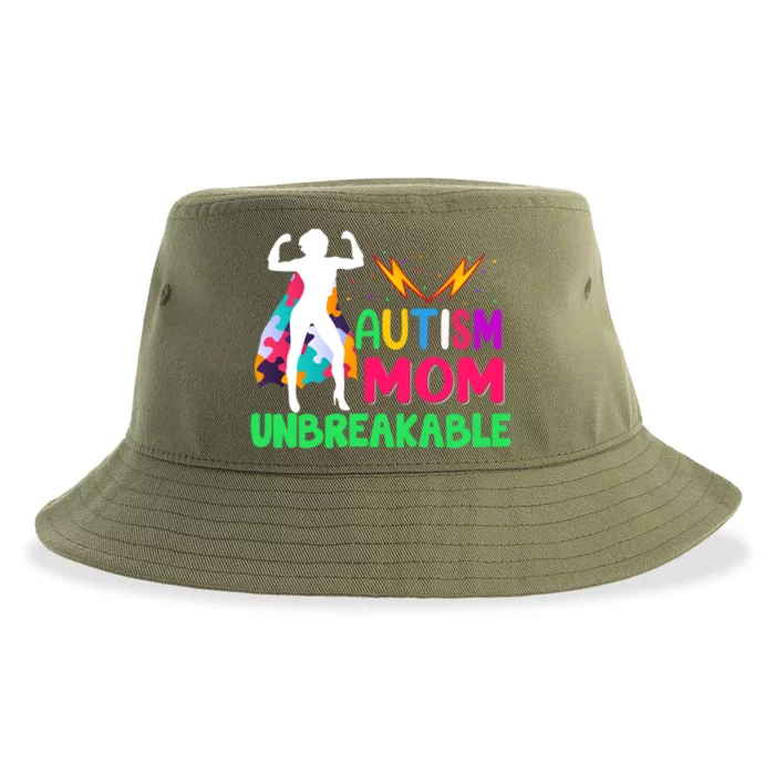 Autism Mom Unbreakable Great Gift Sustainable Bucket Hat