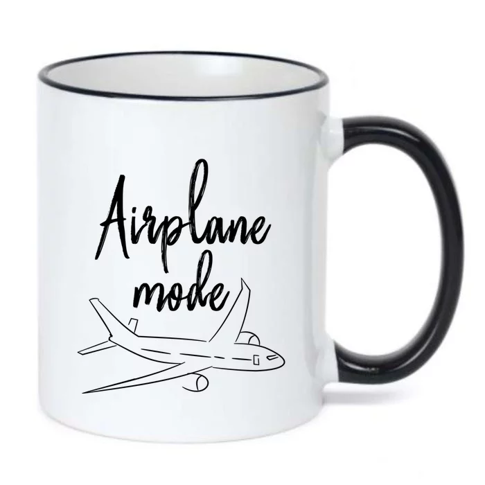 Airplane Mode Vacation Travel Gift Black Color Changing Mug