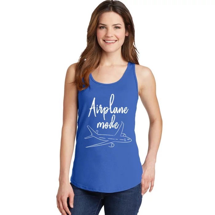 Airplane Mode Vacation Travel Gift Ladies Essential Tank