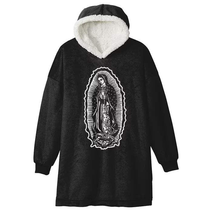 Ave Maria Virgin Mary Our Lady Of Guadalupe Marian Hooded Wearable Blanket