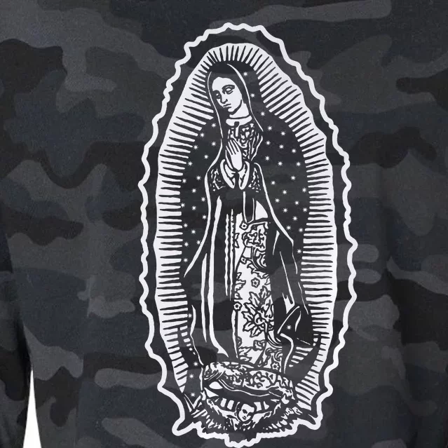 Ave Maria Virgin Mary Our Lady Of Guadalupe Marian Cropped Pullover Crew