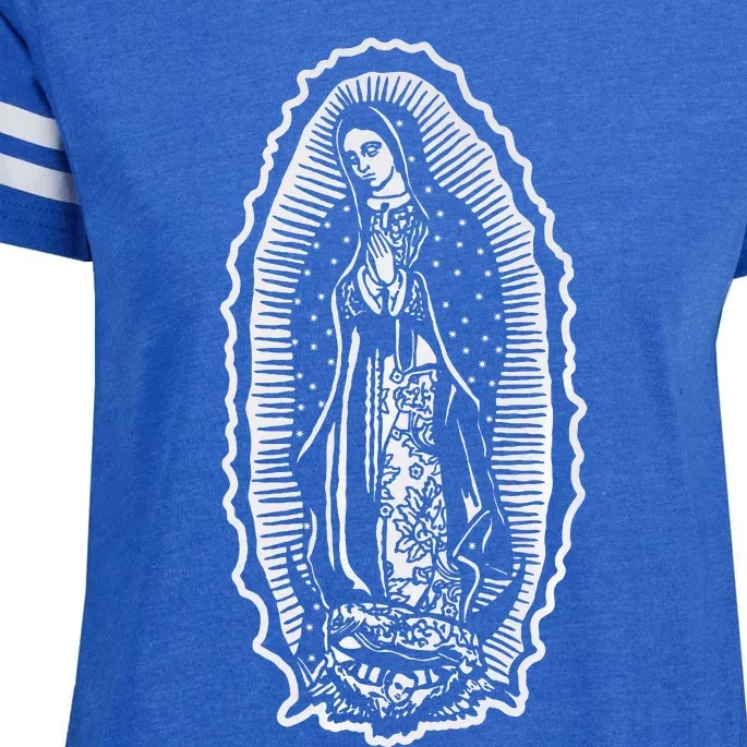 Ave Maria Virgin Mary Our Lady Of Guadalupe Marian Enza Ladies Jersey Football T-Shirt