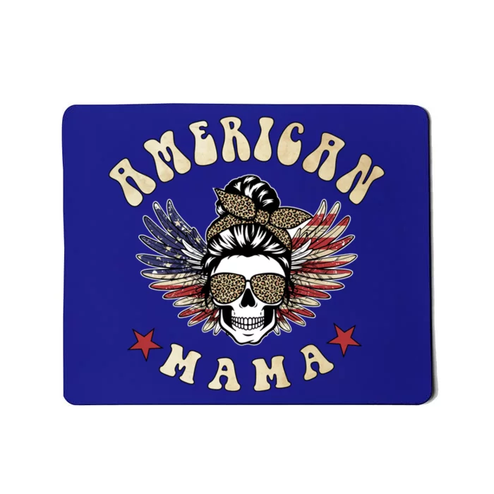 American Mama Vintage Leopard Print 4th Of July Gift Mousepad