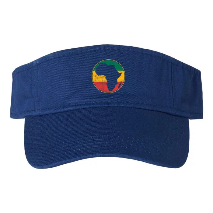 Africa Map Vintage Gift Valucap Bio-Washed Visor