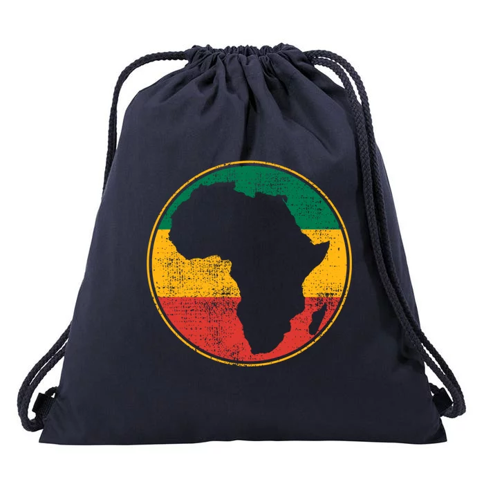 Africa Map Vintage Gift Drawstring Bag