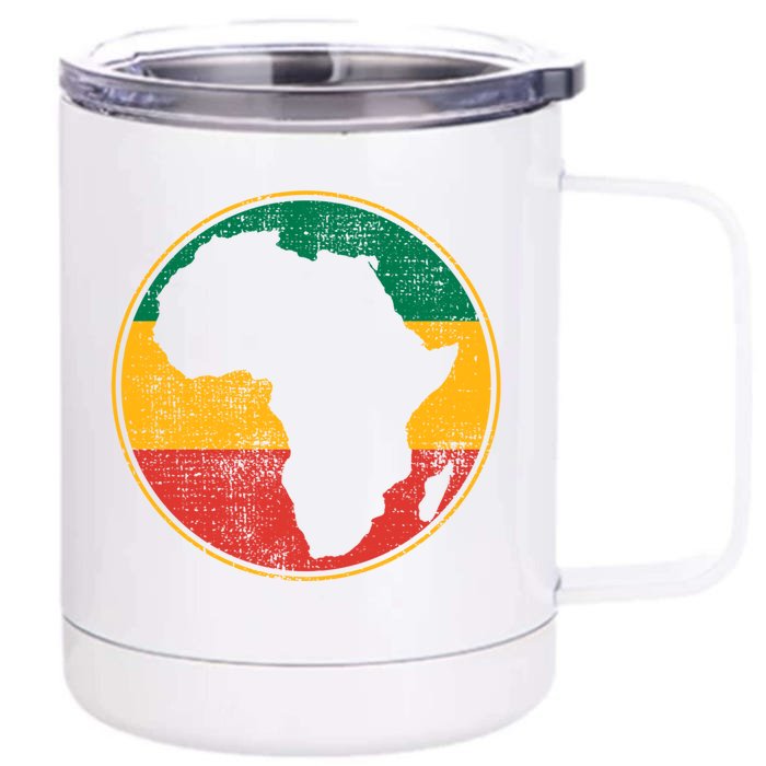 Africa Map Vintage Gift Front & Back 12oz Stainless Steel Tumbler Cup