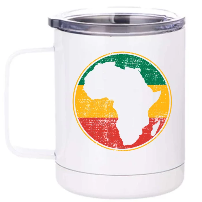 Africa Map Vintage Gift Front & Back 12oz Stainless Steel Tumbler Cup