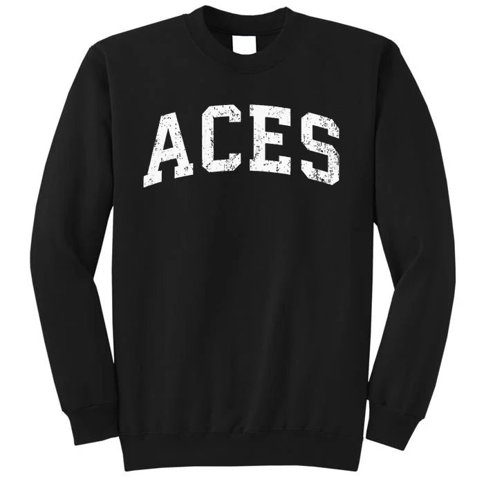 Aces Mascot Vintage Athletic Sports Name Sweatshirt