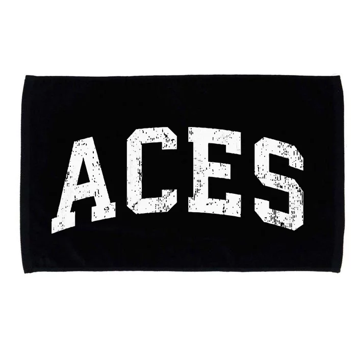 Aces Mascot Vintage Athletic Sports Name Microfiber Hand Towel