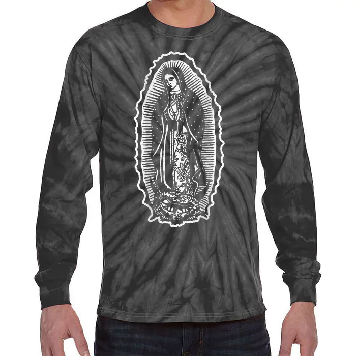 Ave Maria Virgin Mary Our Lady Of Guadalupe Marian Tie-Dye Long Sleeve Shirt