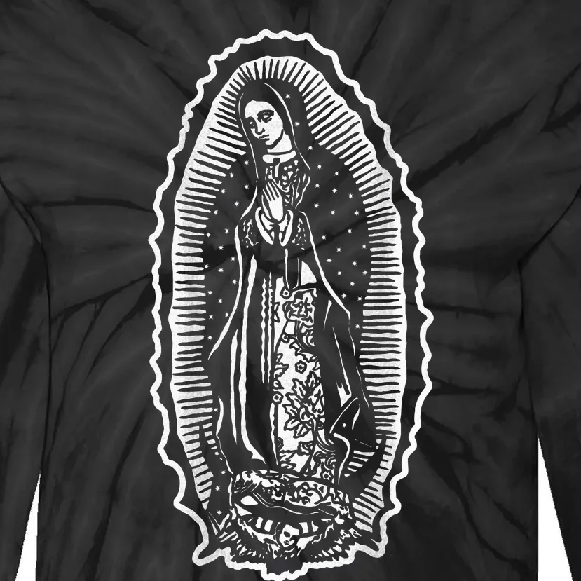 Ave Maria Virgin Mary Our Lady Of Guadalupe Marian Tie-Dye Long Sleeve Shirt