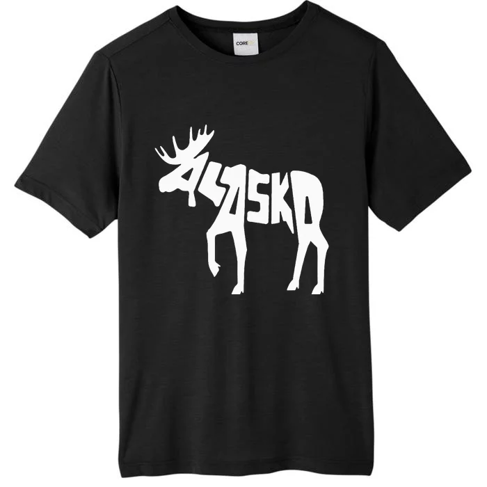 Alaska Moose Word Art Funny Animal ChromaSoft Performance T-Shirt