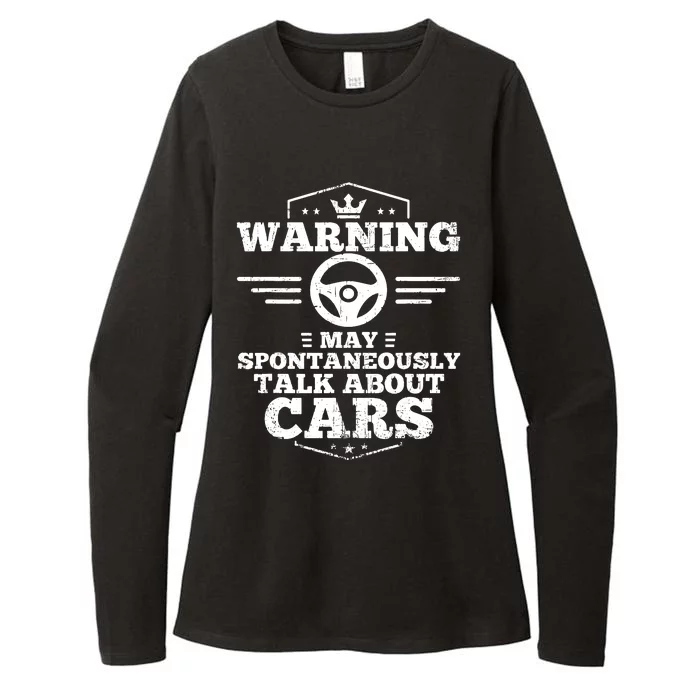 Auto Mechanic Warning I May Spontaneously Talk Cars Womens CVC Long Sleeve Shirt