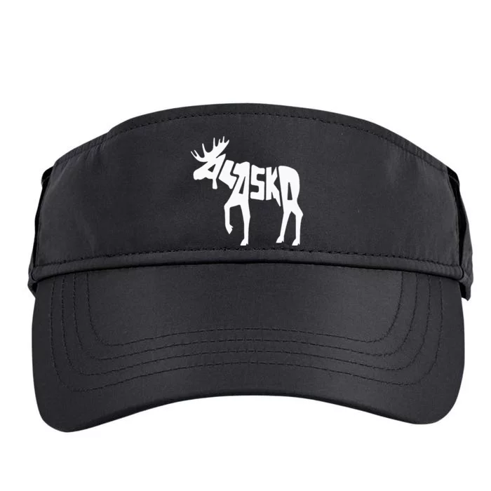 Alaska Moose Word Art Funny Animal Adult Drive Performance Visor