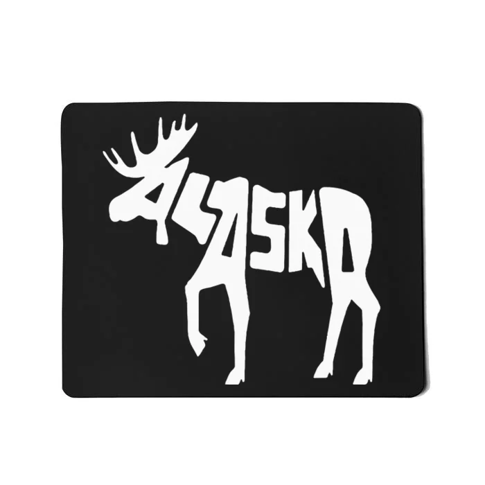 Alaska Moose Word Art Funny Animal Mousepad