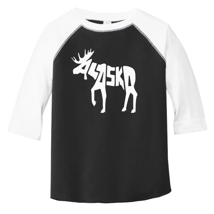 Alaska Moose Word Art Funny Animal Toddler Fine Jersey T-Shirt