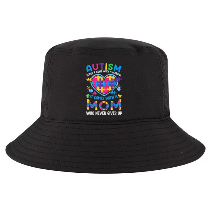 Autism Mom Womens Puzzle Piece Autism Awareness Month Cool Comfort Performance Bucket Hat