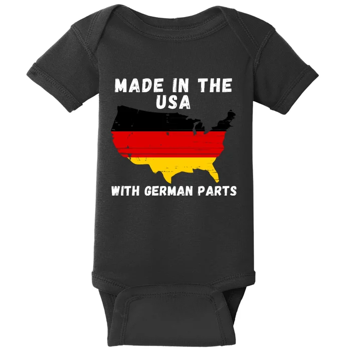 American Made With German Parts Germany Pride Germany USA Baby Bodysuit