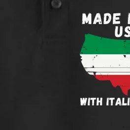 American Made With Italian Parts Italian Pride Italian USA Dry Zone Grid Performance Polo