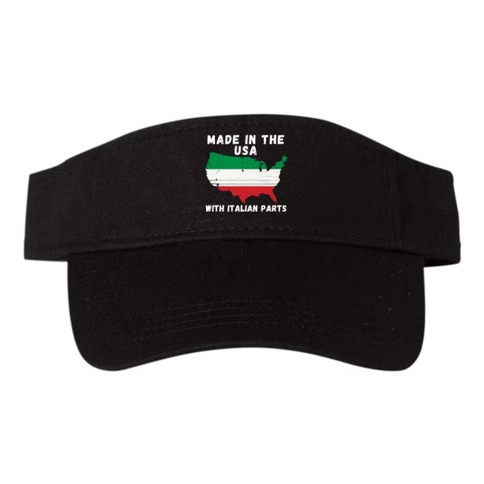 American Made With Italian Parts Italian Pride Italian USA Valucap Bio-Washed Visor