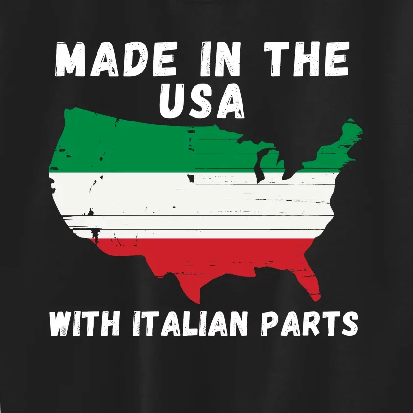 American Made With Italian Parts Italian Pride Italian USA Kids Sweatshirt