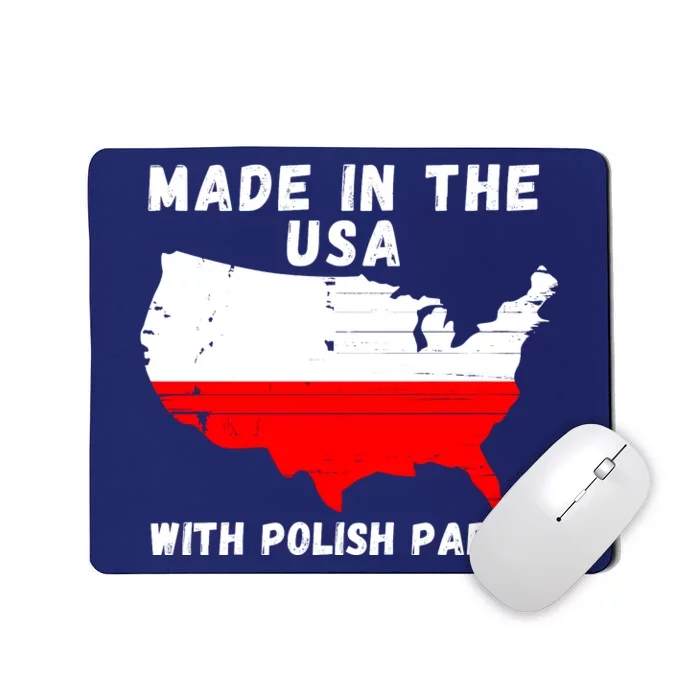 American Made With Polish Parts Polish Pride Poland USA Mousepad