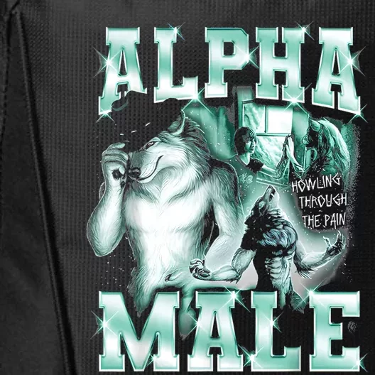 Alpha Male Wolf Meme City Backpack