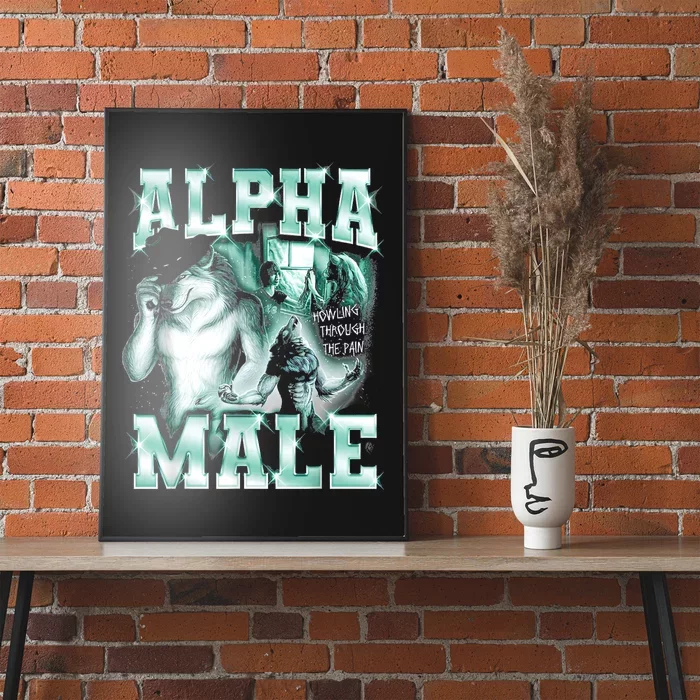 Alpha Male Wolf Meme Poster