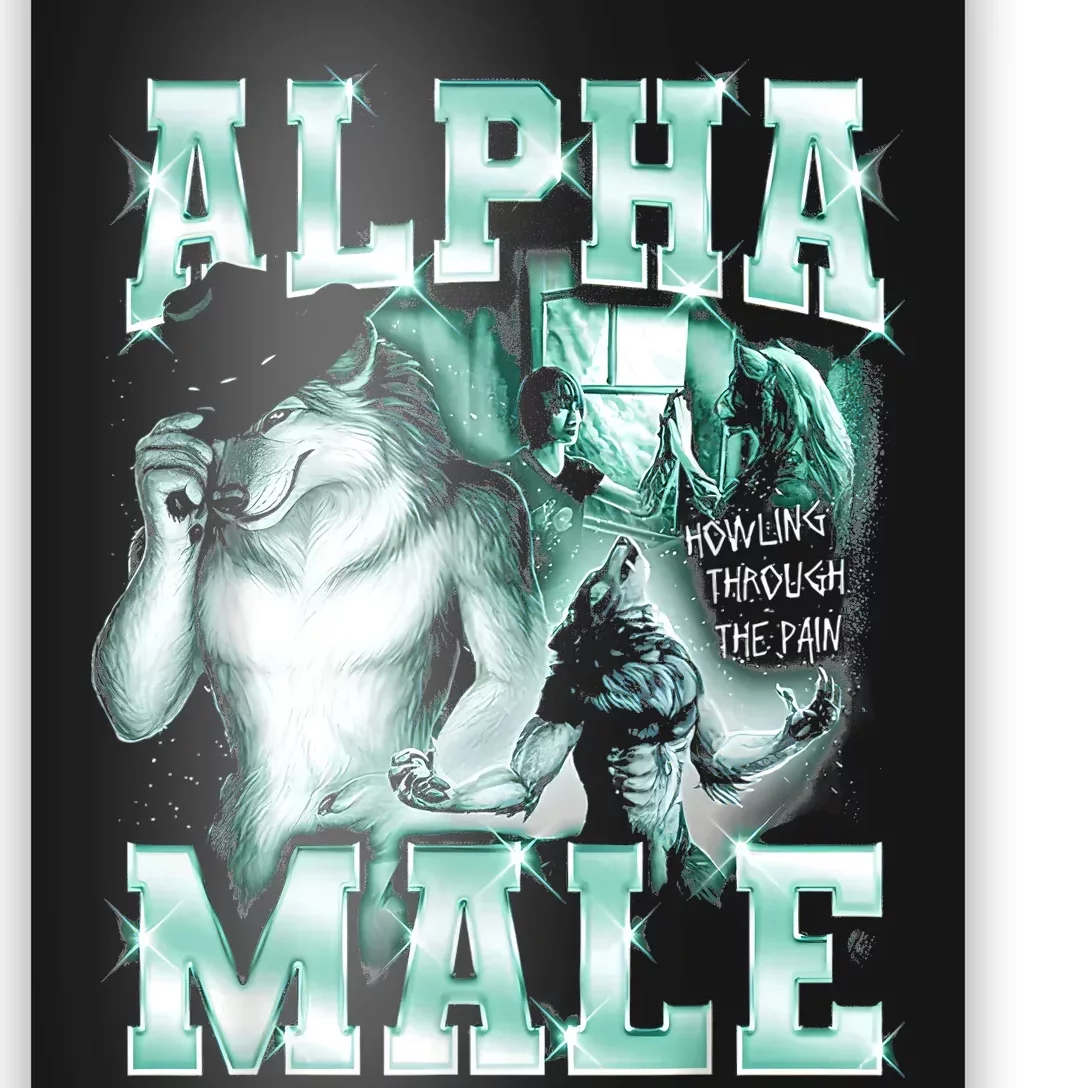 Alpha Male Wolf Meme Poster