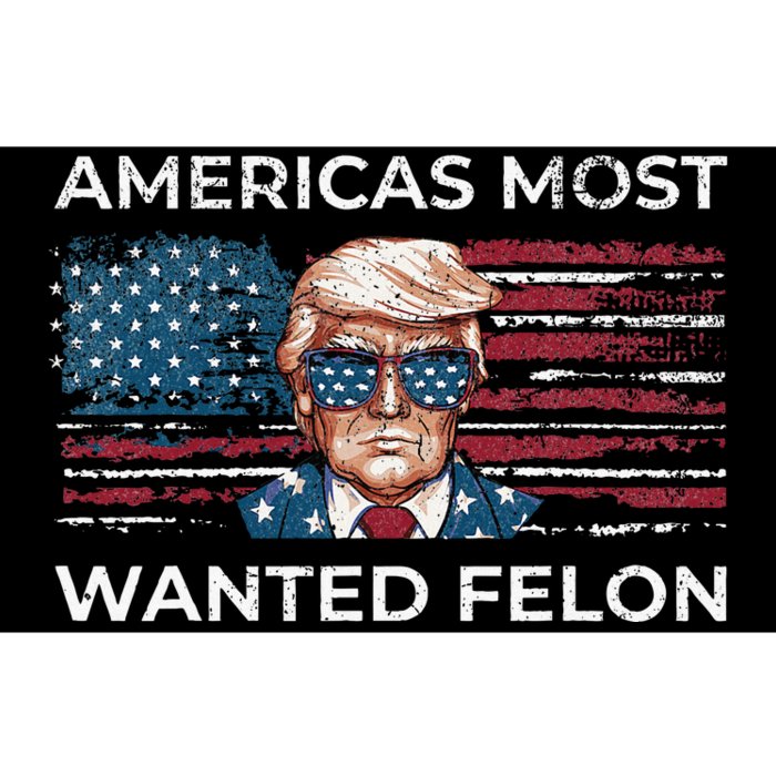 Americas Most Wanted Felon Funny Pro Trump 2024 Bumper Sticker